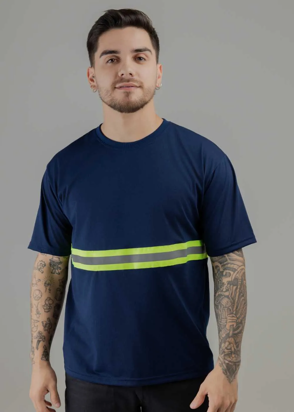 Camiseta Dry Fit com Faixa Refletiva — Foto 1