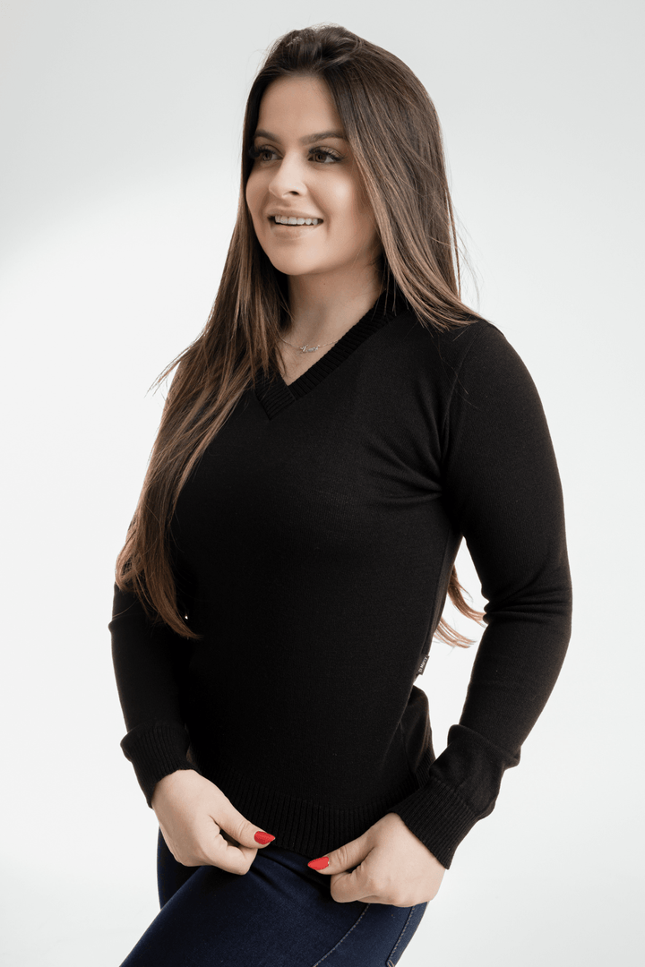 Blusa de Lã Feminina 96% Algodão 4% Elastano - Uniformes Brazlucca